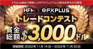 HF Markets×FXplus 賞金総額3,000ドル！トレードコンテスト